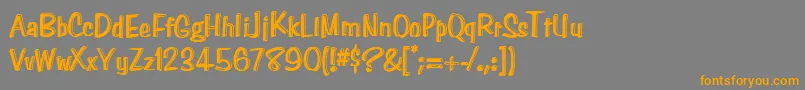 Paghetti Font – Orange Fonts on Gray Background