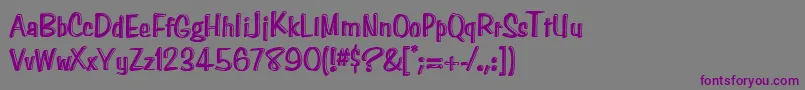 Paghetti Font – Purple Fonts on Gray Background