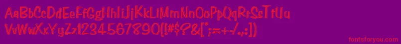 Paghetti Font – Red Fonts on Purple Background