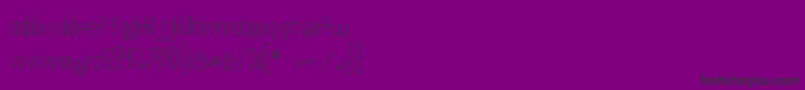 MtfCutiePatootie Font – Black Fonts on Purple Background