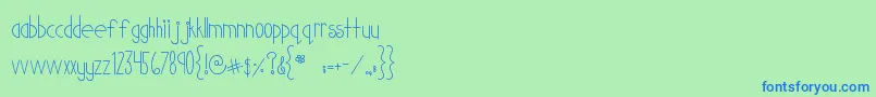Police MtfCutiePatootie – polices bleues sur fond vert