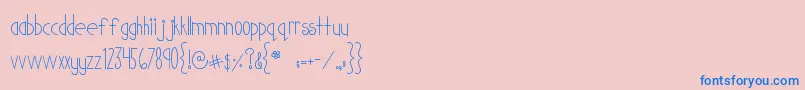 MtfCutiePatootie Font – Blue Fonts on Pink Background