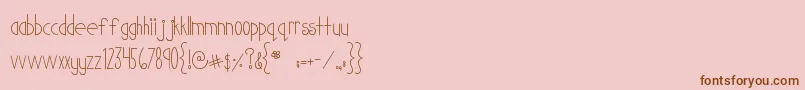 MtfCutiePatootie Font – Brown Fonts on Pink Background