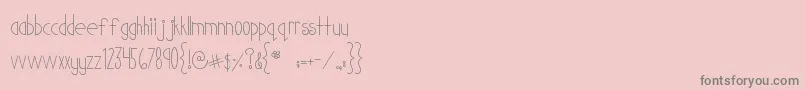 MtfCutiePatootie Font – Gray Fonts on Pink Background