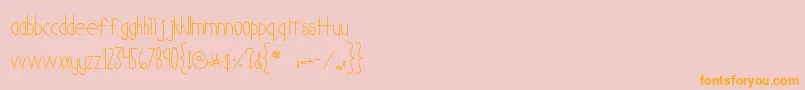 MtfCutiePatootie Font – Orange Fonts on Pink Background