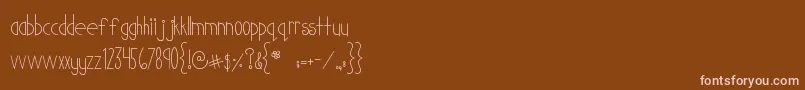 MtfCutiePatootie Font – Pink Fonts on Brown Background