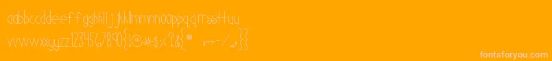 MtfCutiePatootie Font – Pink Fonts on Orange Background