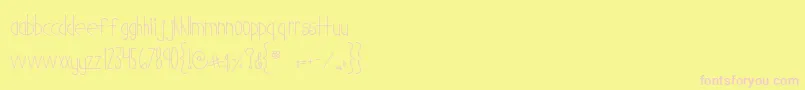 MtfCutiePatootie Font – Pink Fonts on Yellow Background