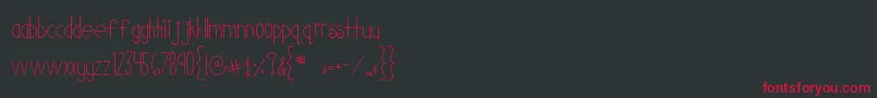 MtfCutiePatootie Font – Red Fonts on Black Background