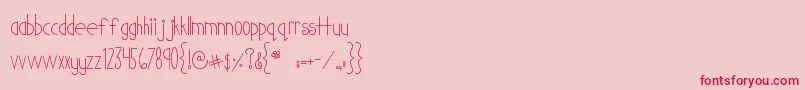 fuente MtfCutiePatootie – Fuentes Rojas Sobre Fondo Rosa
