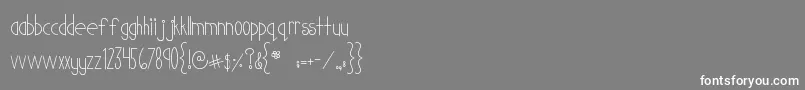 MtfCutiePatootie Font – White Fonts on Gray Background