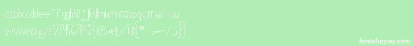 fuente MtfCutiePatootie – Fuentes Blancas Sobre Fondo Verde
