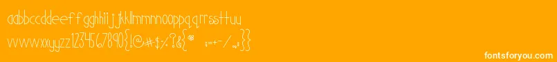 MtfCutiePatootie Font – White Fonts on Orange Background
