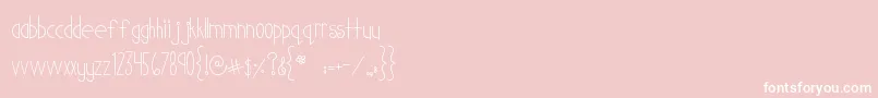 Police MtfCutiePatootie – polices blanches sur fond rose