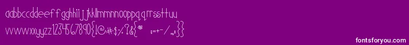 MtfCutiePatootie Font – White Fonts on Purple Background