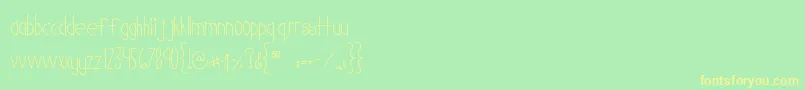 MtfCutiePatootie Font – Yellow Fonts on Green Background
