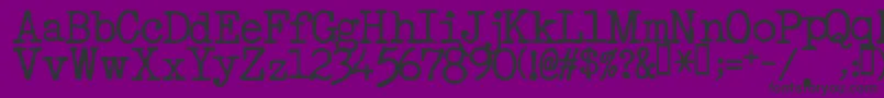 AcousticBass-fontti – mustat fontit violetilla taustalla
