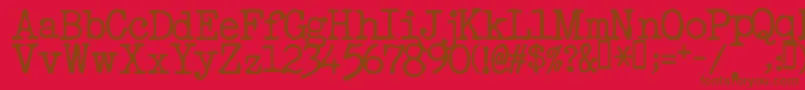 AcousticBass Font – Brown Fonts on Red Background