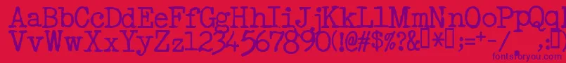 AcousticBass Font – Purple Fonts on Red Background