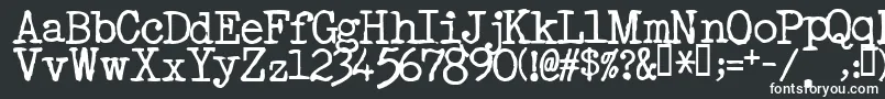 Шрифт AcousticBass – белые шрифты на чёрном фоне