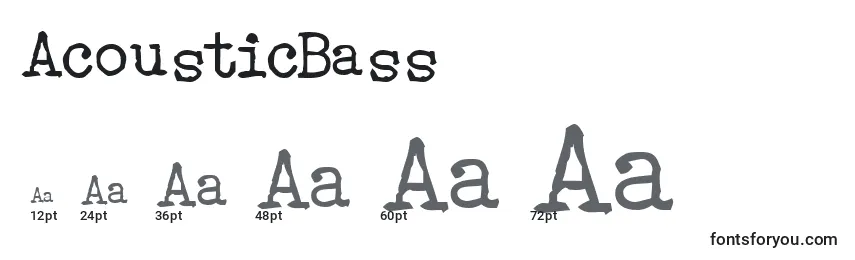 Größen der Schriftart AcousticBass