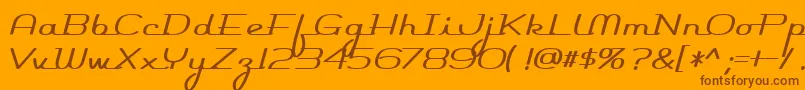 Rocketscript Font – Brown Fonts on Orange Background