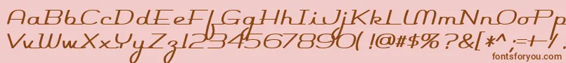 Rocketscript Font – Brown Fonts on Pink Background