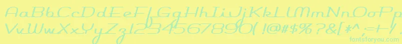 Rocketscript Font – Green Fonts on Yellow Background