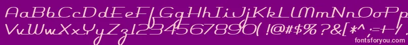 Rocketscript Font – Pink Fonts on Purple Background