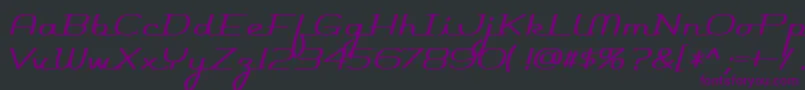 Rocketscript Font – Purple Fonts on Black Background