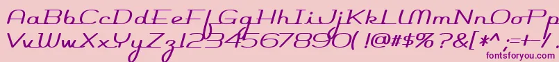 Rocketscript Font – Purple Fonts on Pink Background