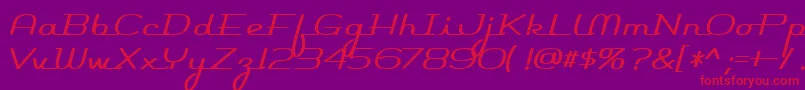 Rocketscript Font – Red Fonts on Purple Background