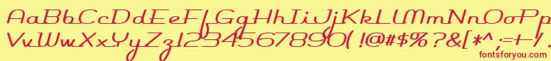 Rocketscript Font – Red Fonts on Yellow Background