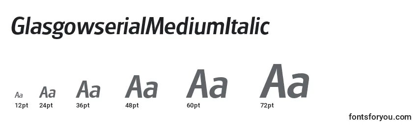 GlasgowserialMediumItalic Font Sizes