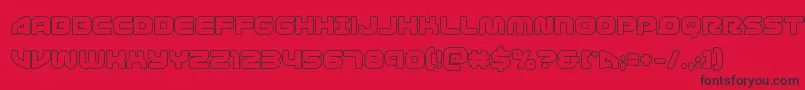 1stenterprisesout Font – Black Fonts on Red Background