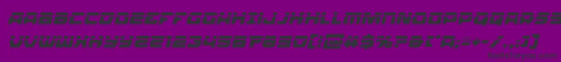 Olympiccarrierlaserital Font – Black Fonts on Purple Background