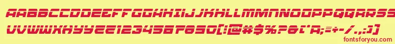 Olympiccarrierlaserital Font – Red Fonts on Yellow Background