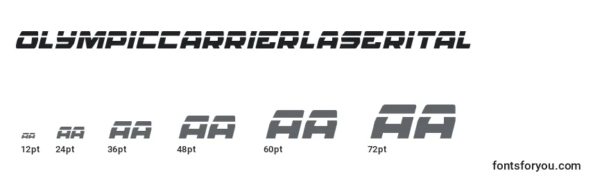 Olympiccarrierlaserital Font Sizes