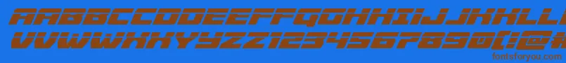 Cruiserfortresslaserital Font – Brown Fonts on Blue Background