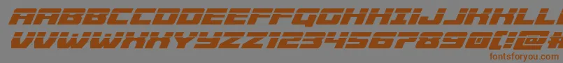 Cruiserfortresslaserital Font – Brown Fonts on Gray Background