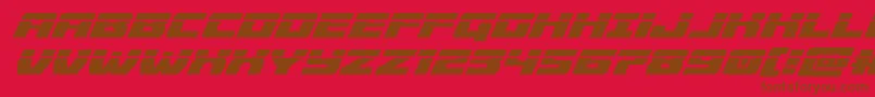 Cruiserfortresslaserital Font – Brown Fonts on Red Background