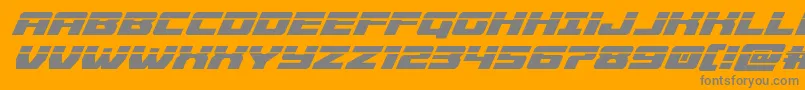 Fonte Cruiserfortresslaserital – fontes cinzas em um fundo laranja