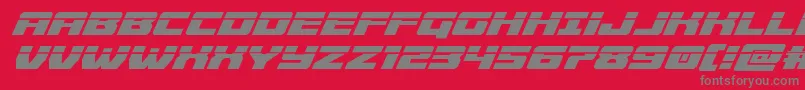 Cruiserfortresslaserital Font – Gray Fonts on Red Background