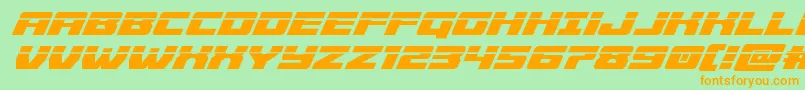 Cruiserfortresslaserital Font – Orange Fonts on Green Background