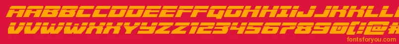 Cruiserfortresslaserital Font – Orange Fonts on Red Background