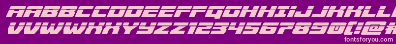 Cruiserfortresslaserital Font – Pink Fonts on Purple Background