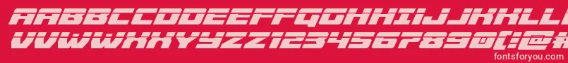 Cruiserfortresslaserital Font – Pink Fonts on Red Background