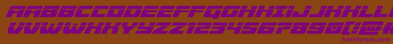 Cruiserfortresslaserital Font – Purple Fonts on Brown Background