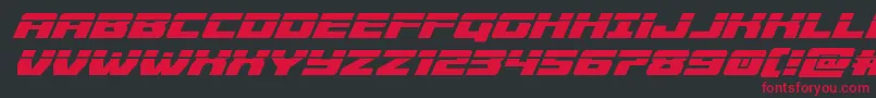 Cruiserfortresslaserital Font – Red Fonts on Black Background