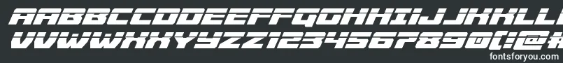 Cruiserfortresslaserital Font – White Fonts on Black Background